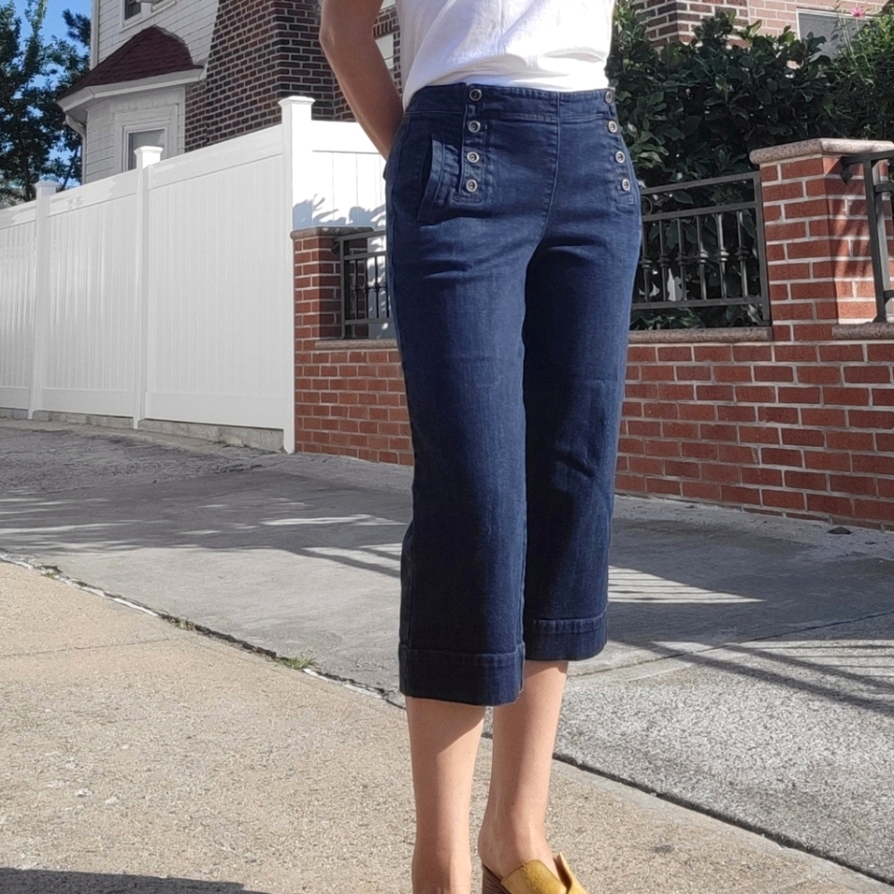 Talbots Heritage wide crop denim pants 4P